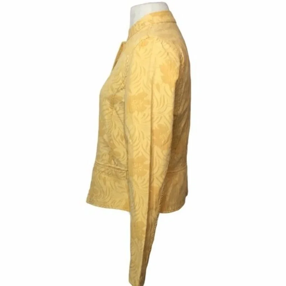 YELLOW TAPESTRY LONG SLEEVES MILITARY JACKET SMALL - Picture 7 of 15